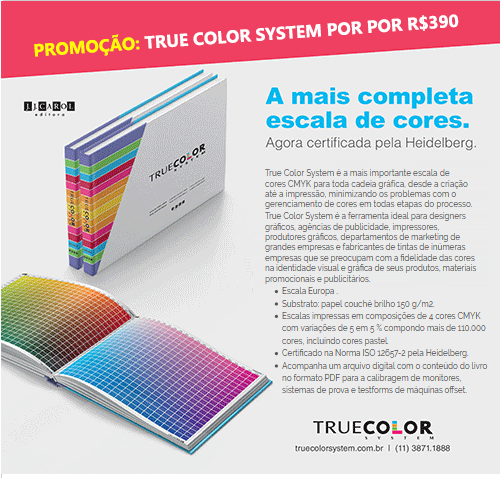 True Color System é a mais importante escala de cores CMYK para toda cadeia gráfica, desde a criação até a impressão, minimizando os problemas com o gerenciamento de cores em todas etapas do processo. True Color System é a ferramenta ideal para designers gráficos, agências de publicidade, impressores, produtores gráficos, departamentos de marketing de grandes empresas e fabricantes de tintas de inúmeras empresas que se preocupam com a fidelidade das cores na identidade visual e gráfica de seus produtos, materiais promocionais e publicitários. 