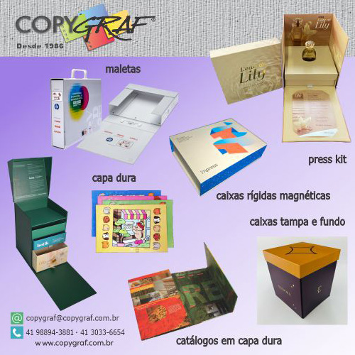 Copygraf | Confecção de Capa Dura em Máquina Automática. Confeccionamos capa dura para: agendas, cadernos, blocos, risque rabisques, convites, maletas, caixas, capas para livros com lombada, pastas fichário com vinco. Desenvolvemos projetos especiais. Atendemos todo o Brasil.